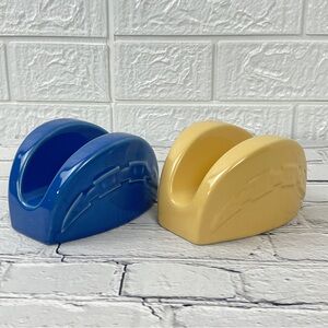 Longaberger Taco Holders Butternut , Cornflower Blue